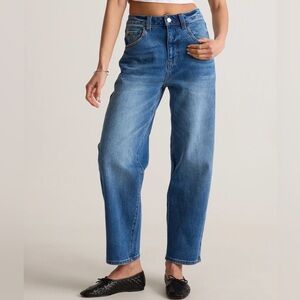 Quince Bella Stretch Barrel Jeans NWOT